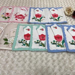 Vintage applique embroidered place mats
